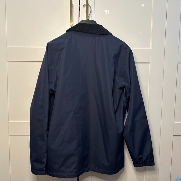 NEW Barbour Men's 'Domus' Water Resistant Zip Up Jacket in Navy Blue- Size Large - Picture 4 of 5